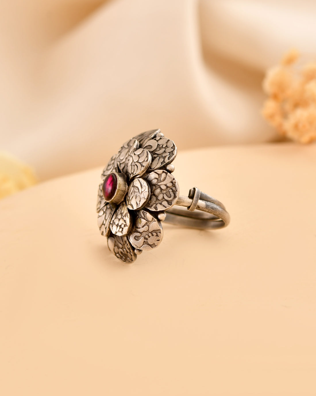 Fulwaari Oxidised 925 Silver Ring