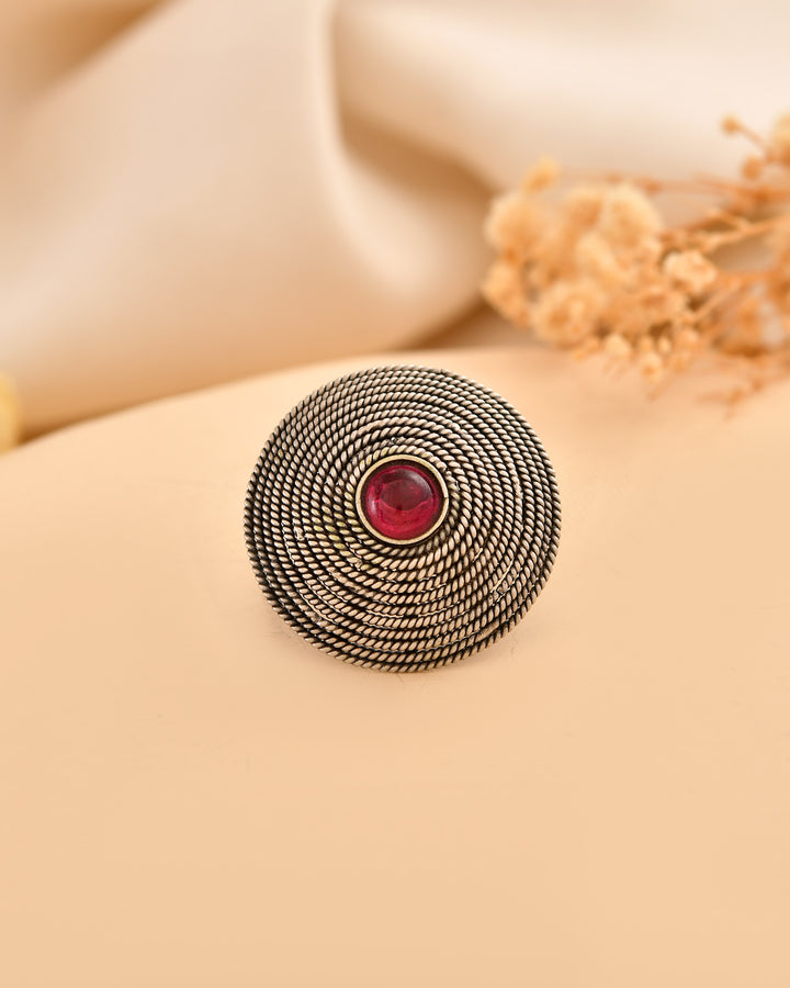 Giridhari Oxidised 925 Silver Ring