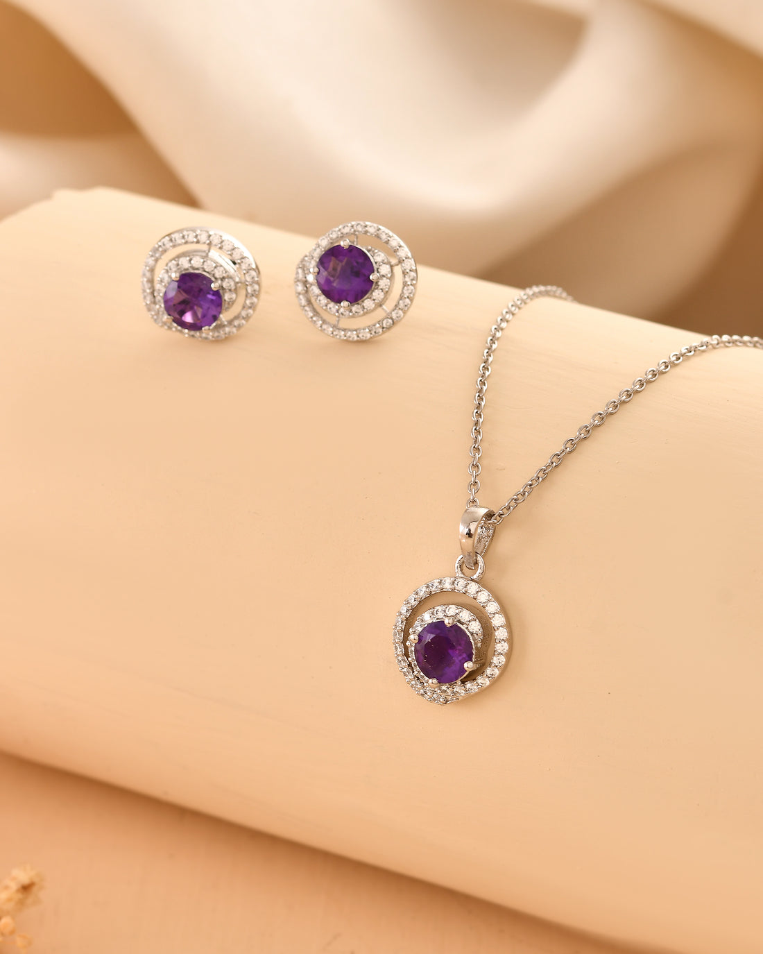 Zivora 925 Sterling Silver Chain Pendant Set
