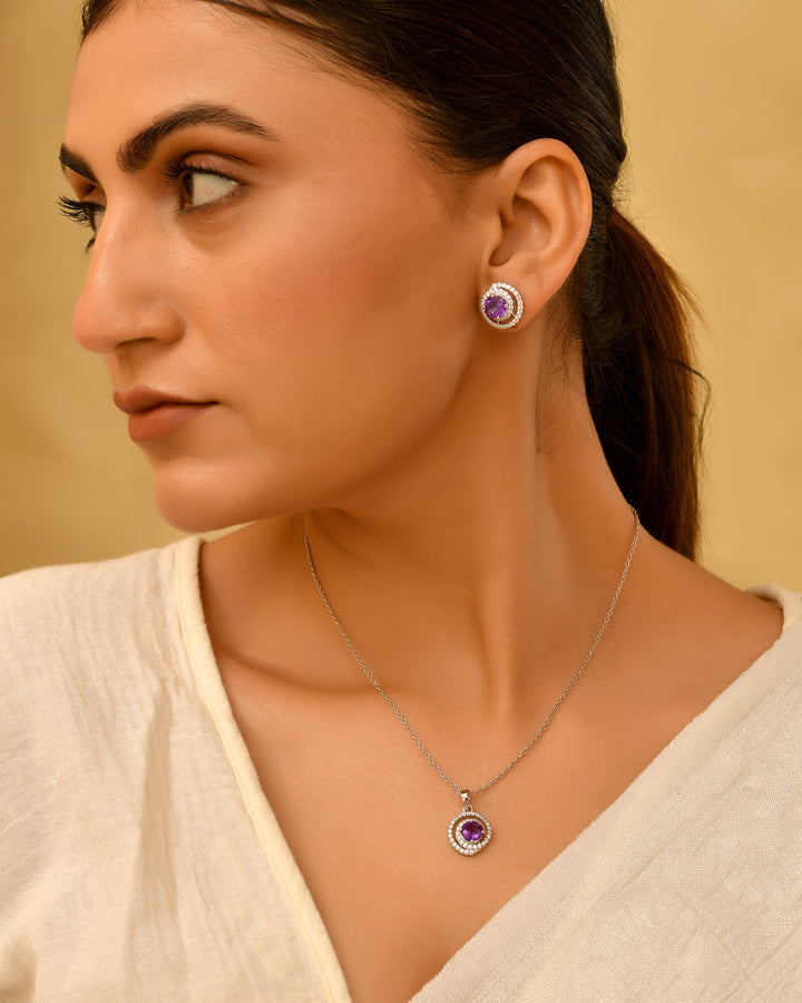 Zivora 925 Sterling Silver Chain Pendant Set