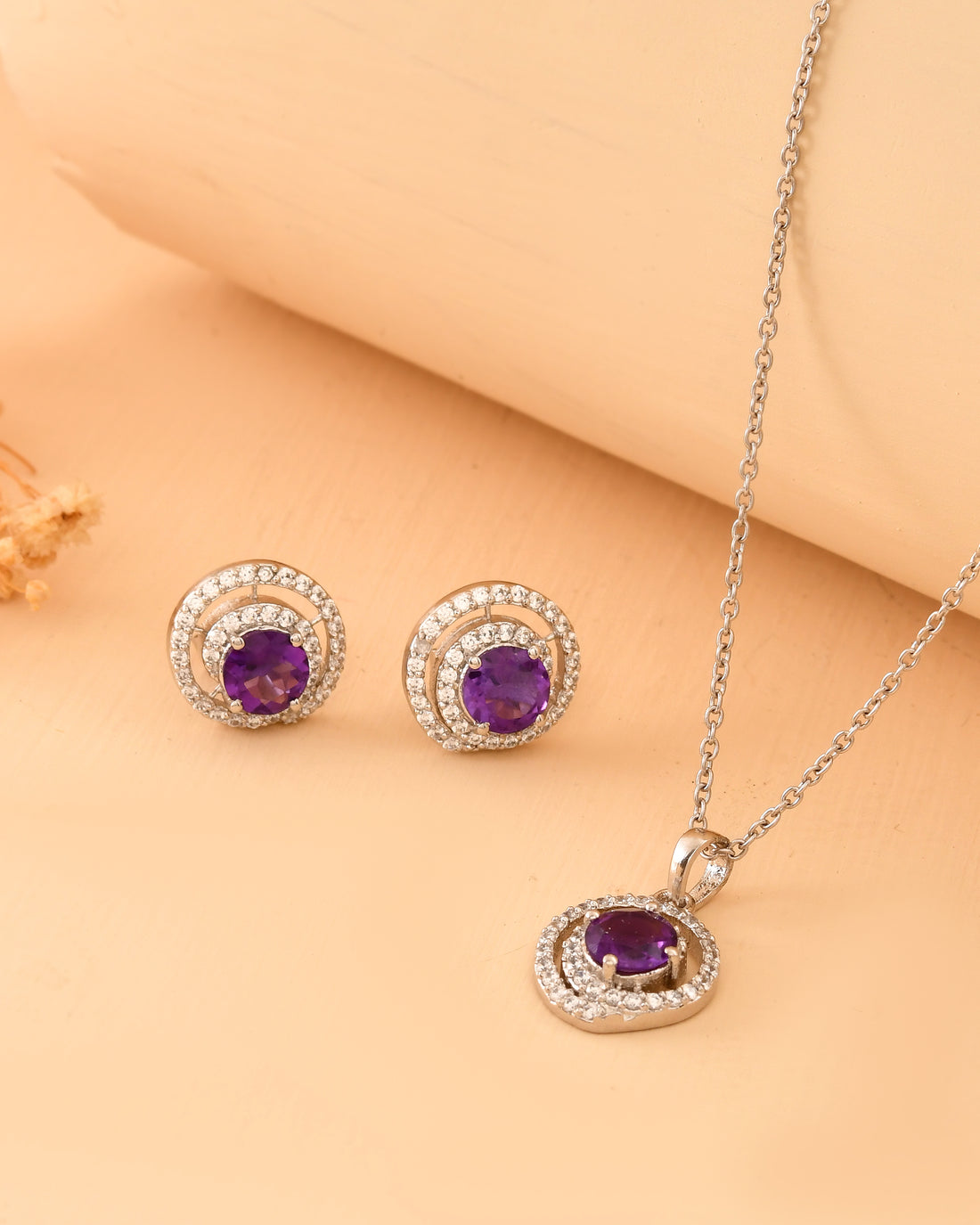 Zivora 925 Sterling Silver Chain Pendant Set