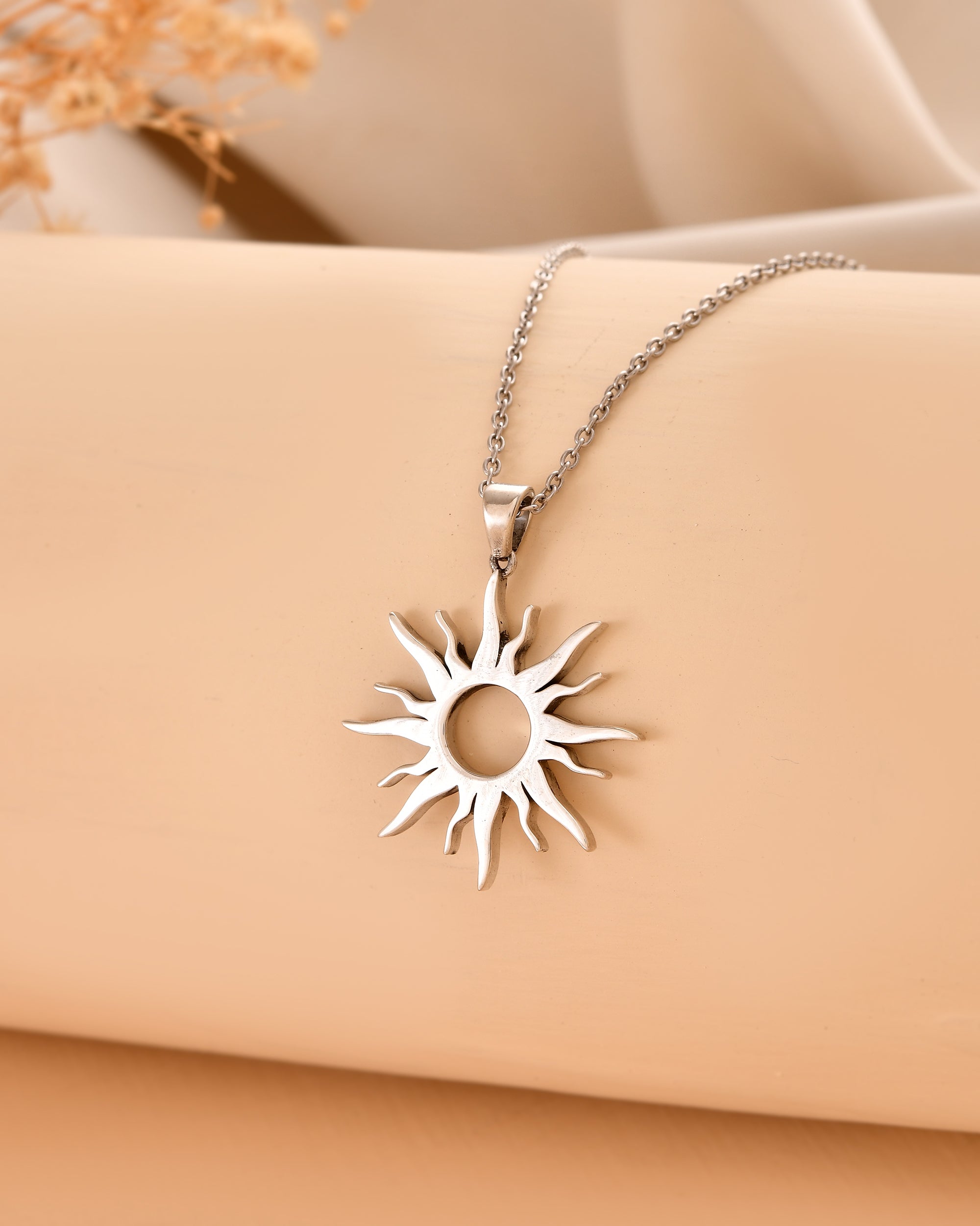 Surya Chakra 925 Silver Pendant