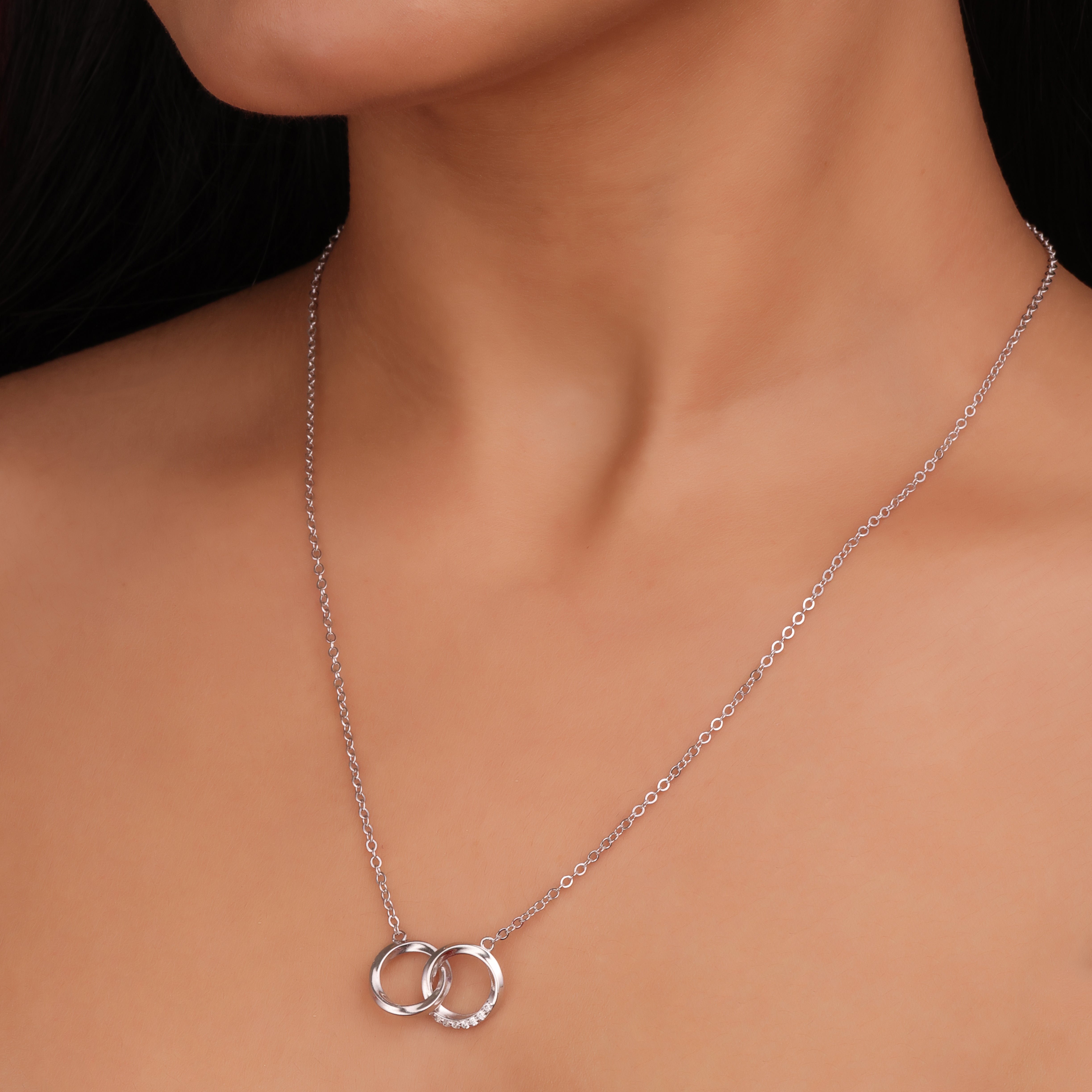 Double Ring Chain Pendant