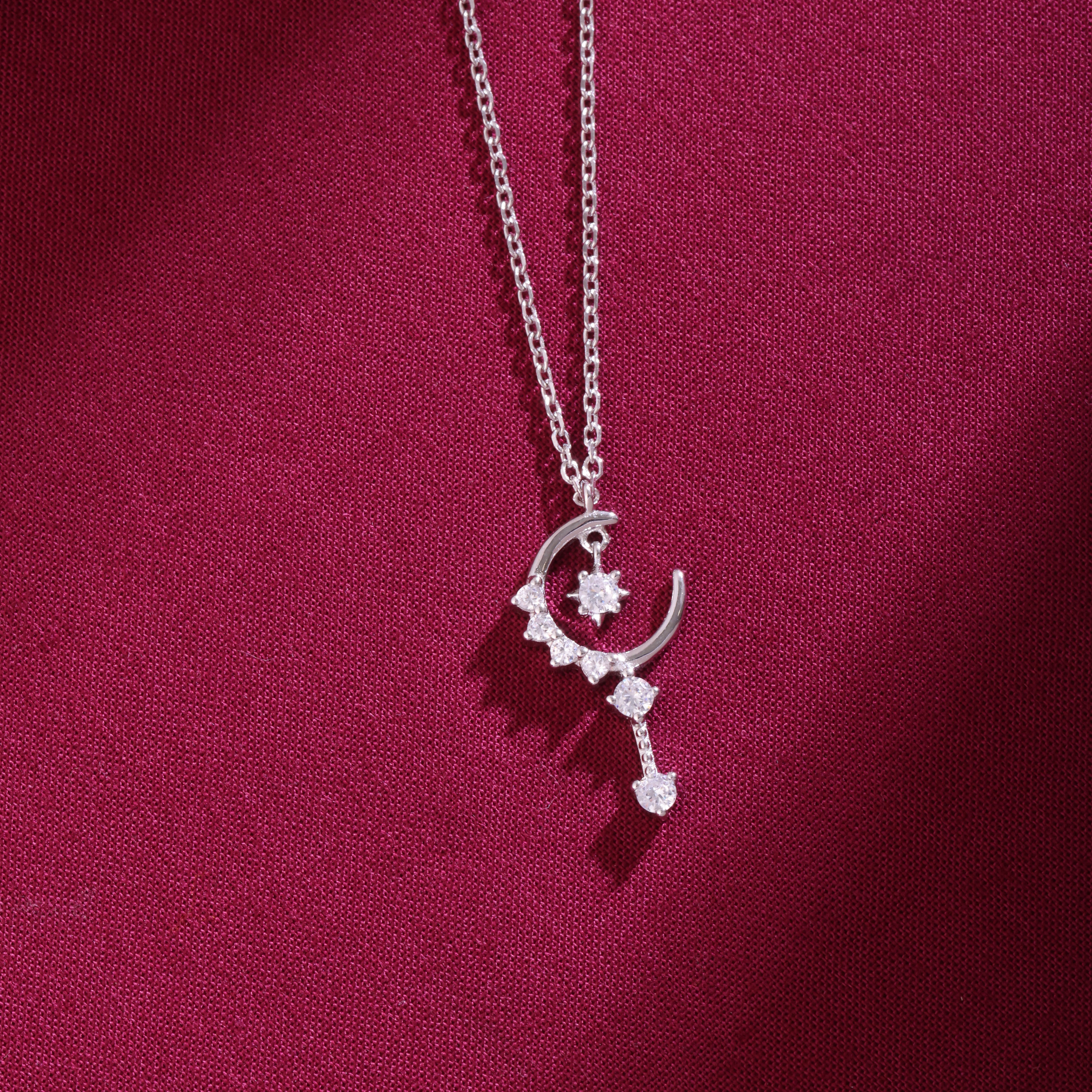 Imperial Moon silver Chain Pendant