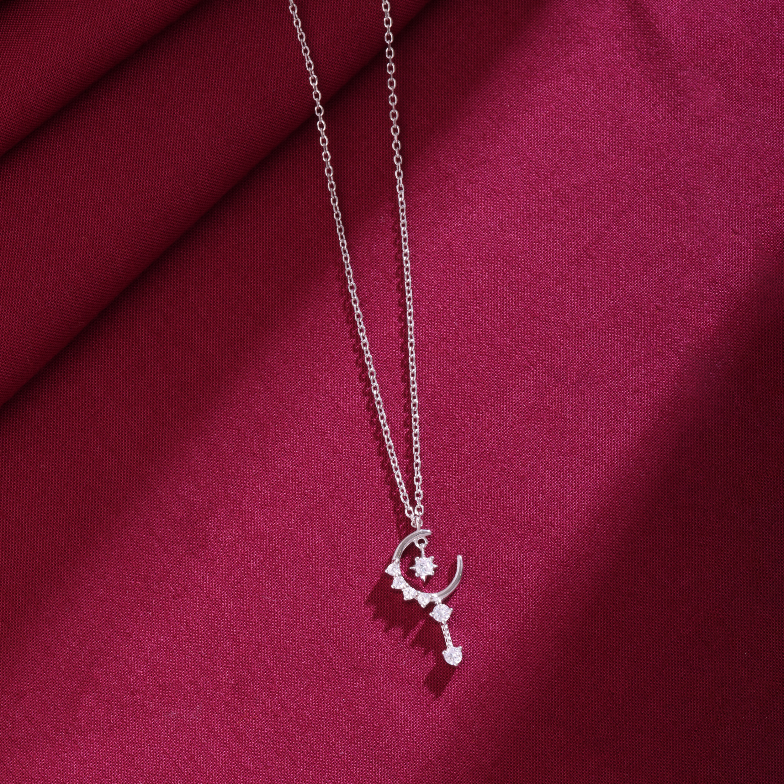 Imperial Moon silver Chain Pendant