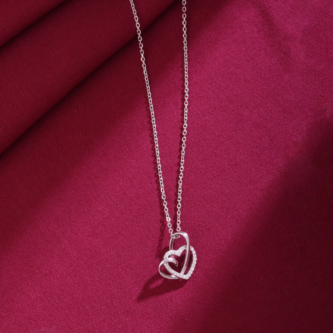 Double Heart Chain Pendant