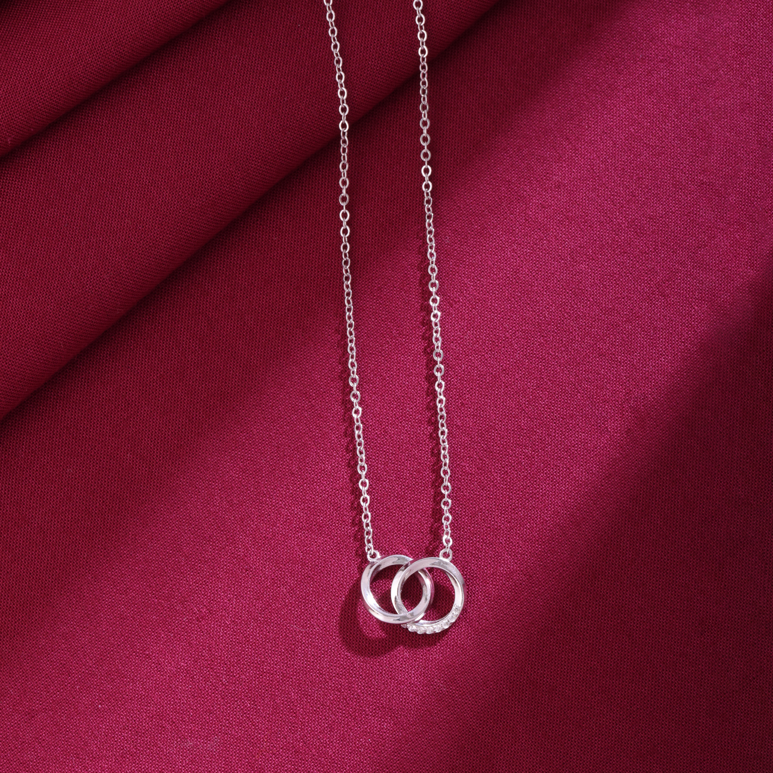 Double Ring Chain Pendant