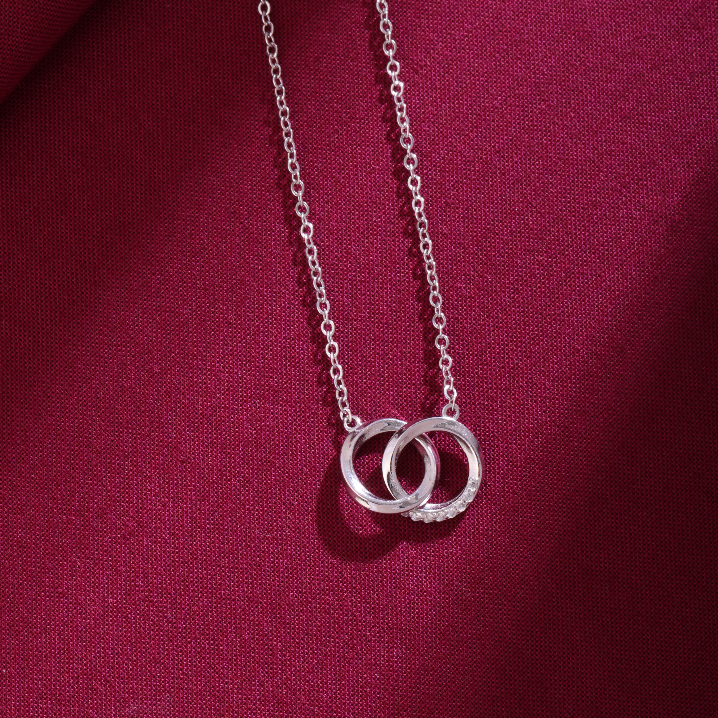 Double Ring Chain Pendant