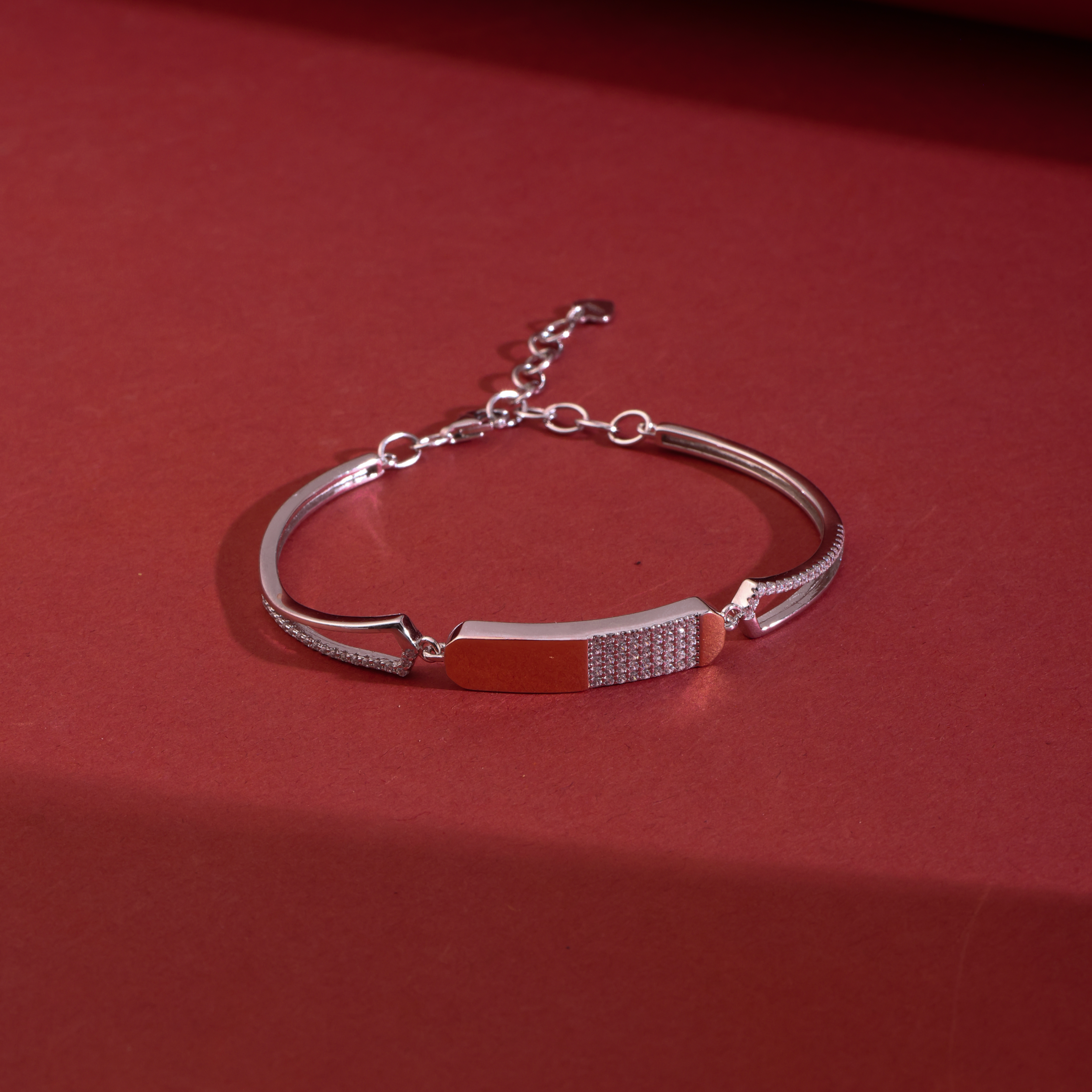 Rose Glow Silver Bracelet