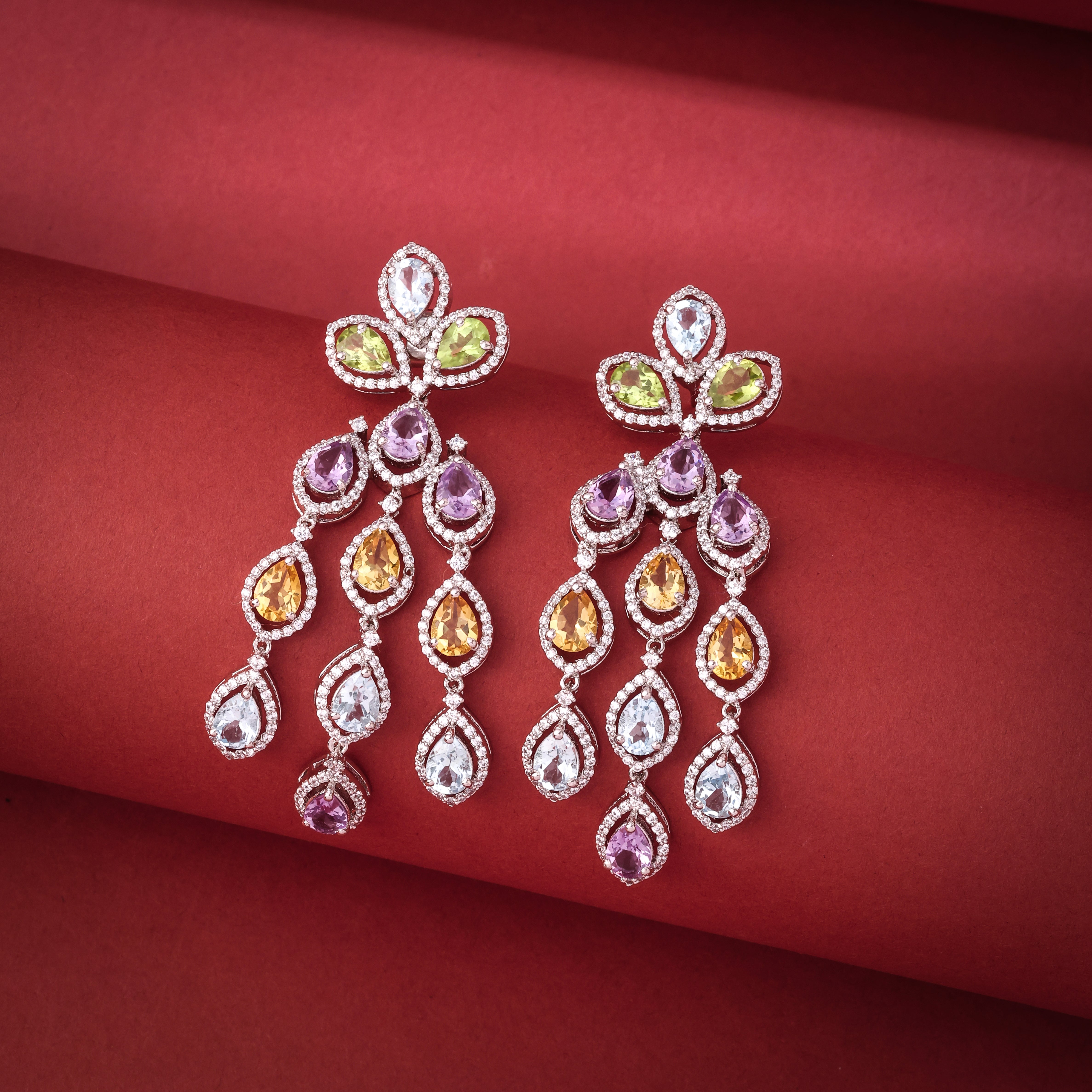 Multi Color Bloom Earrings