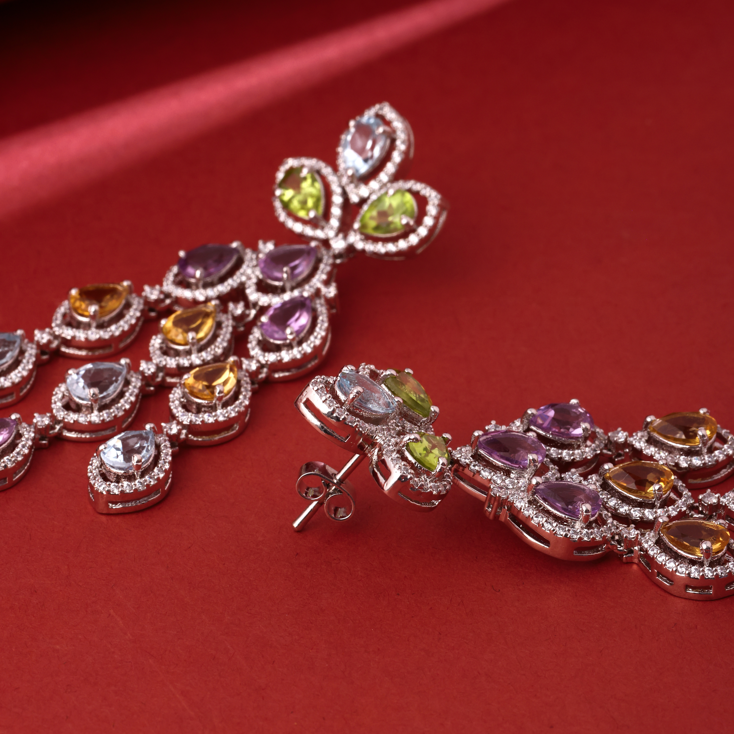 Multi Color Bloom Earrings