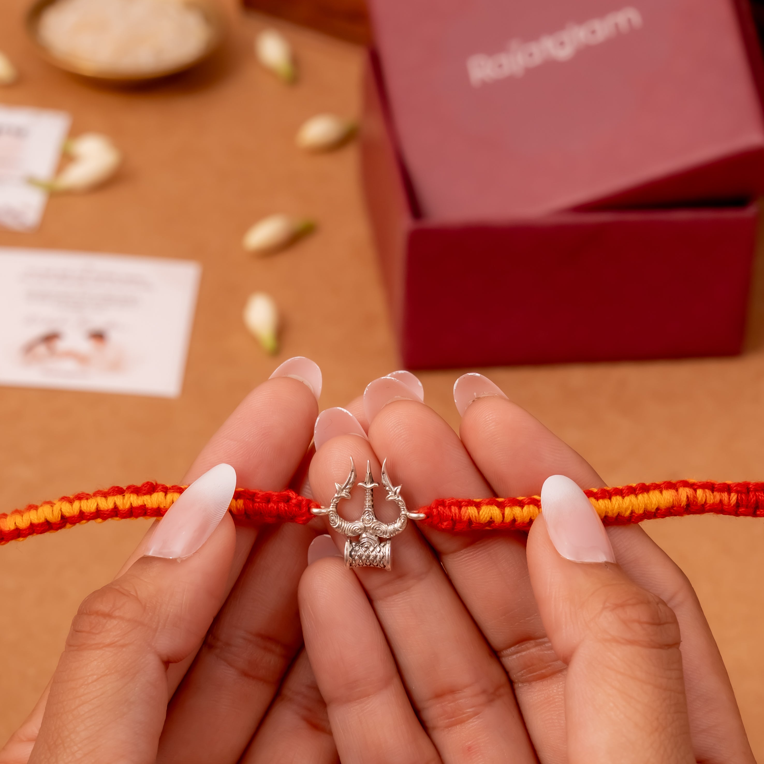 Mahadev Trishul 925 Silver Rakhi
