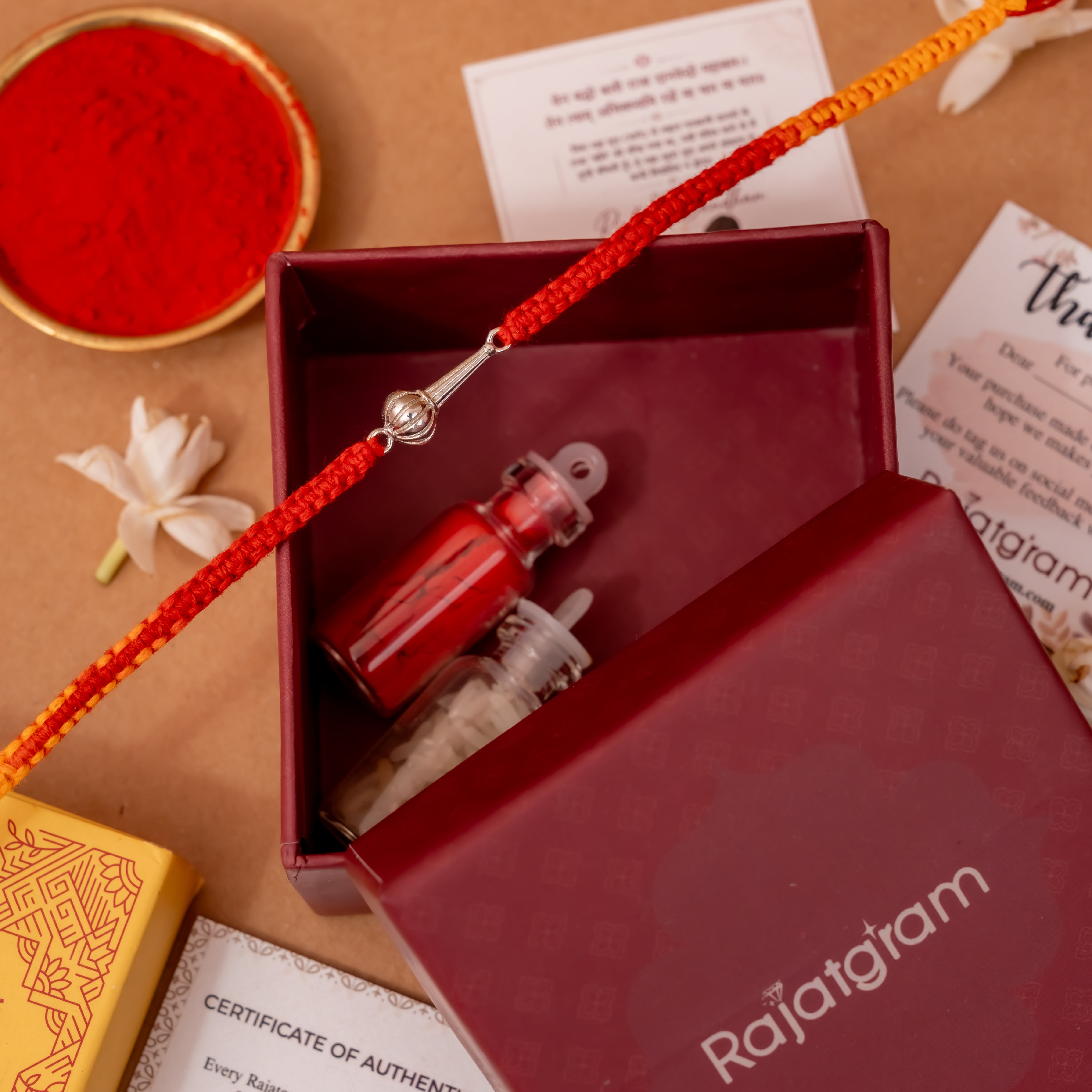 Hanuman Gada 925 Silver Rakhi
