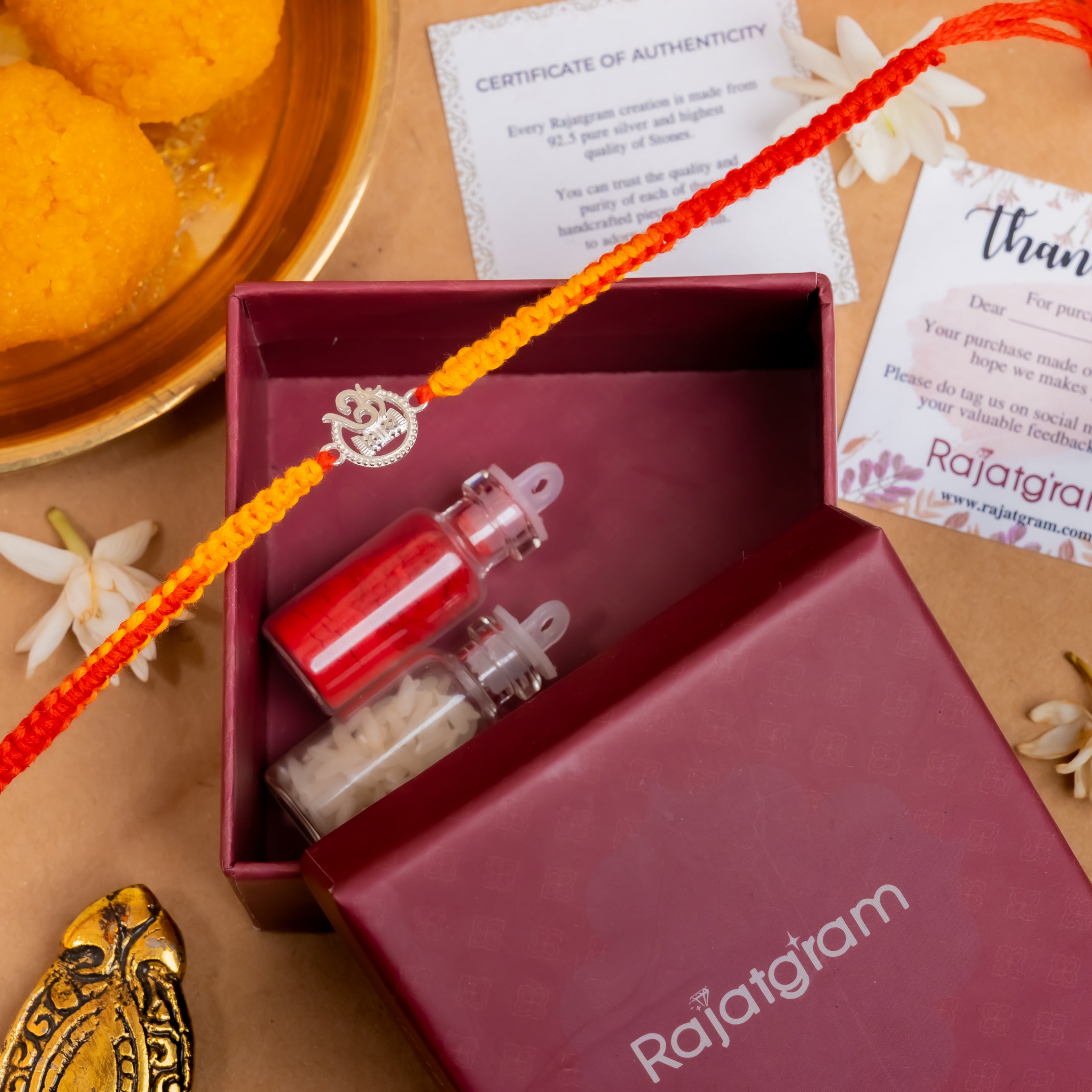 Divine OM 925 Silver Rakhi