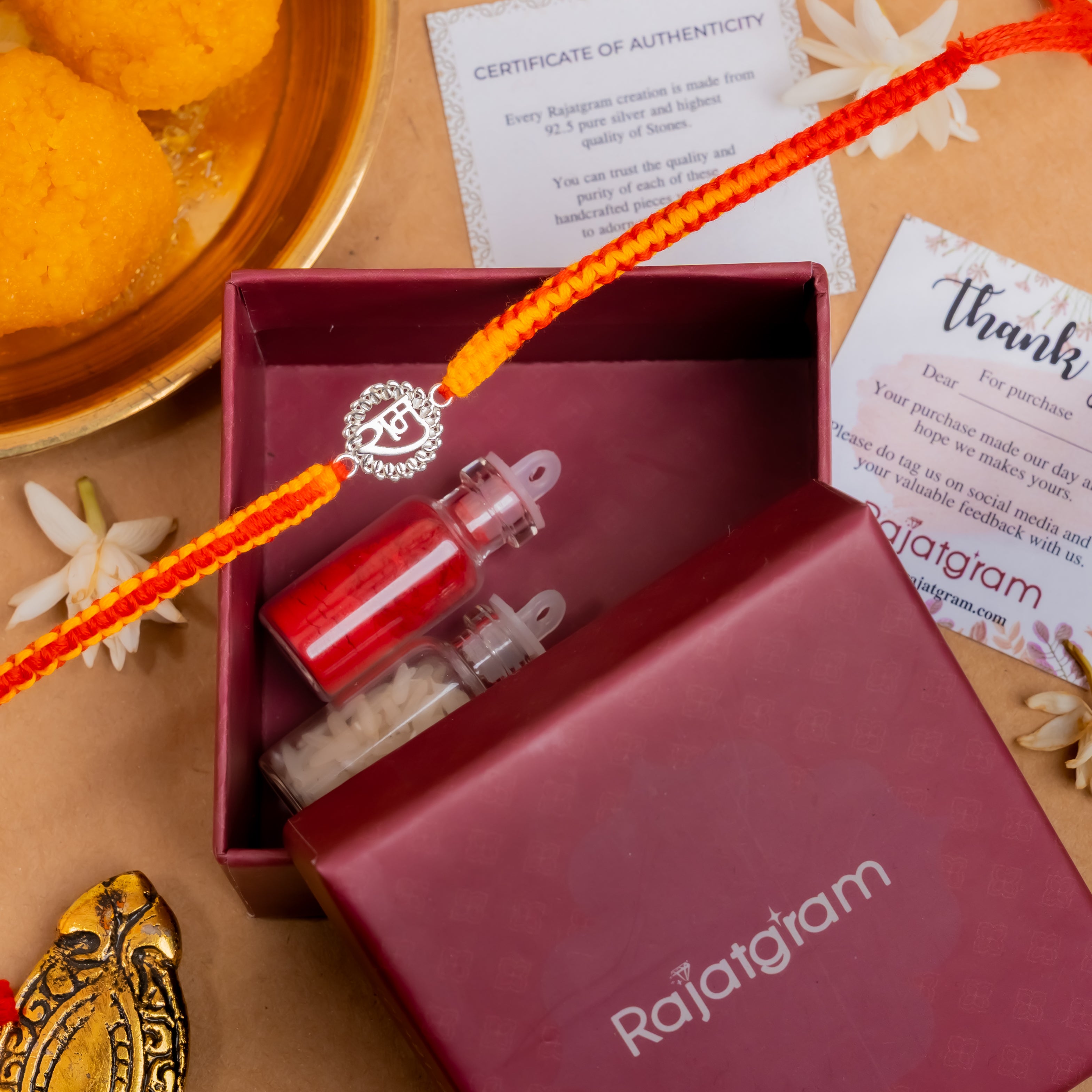 Shree Ram 925 Silver Rakhi