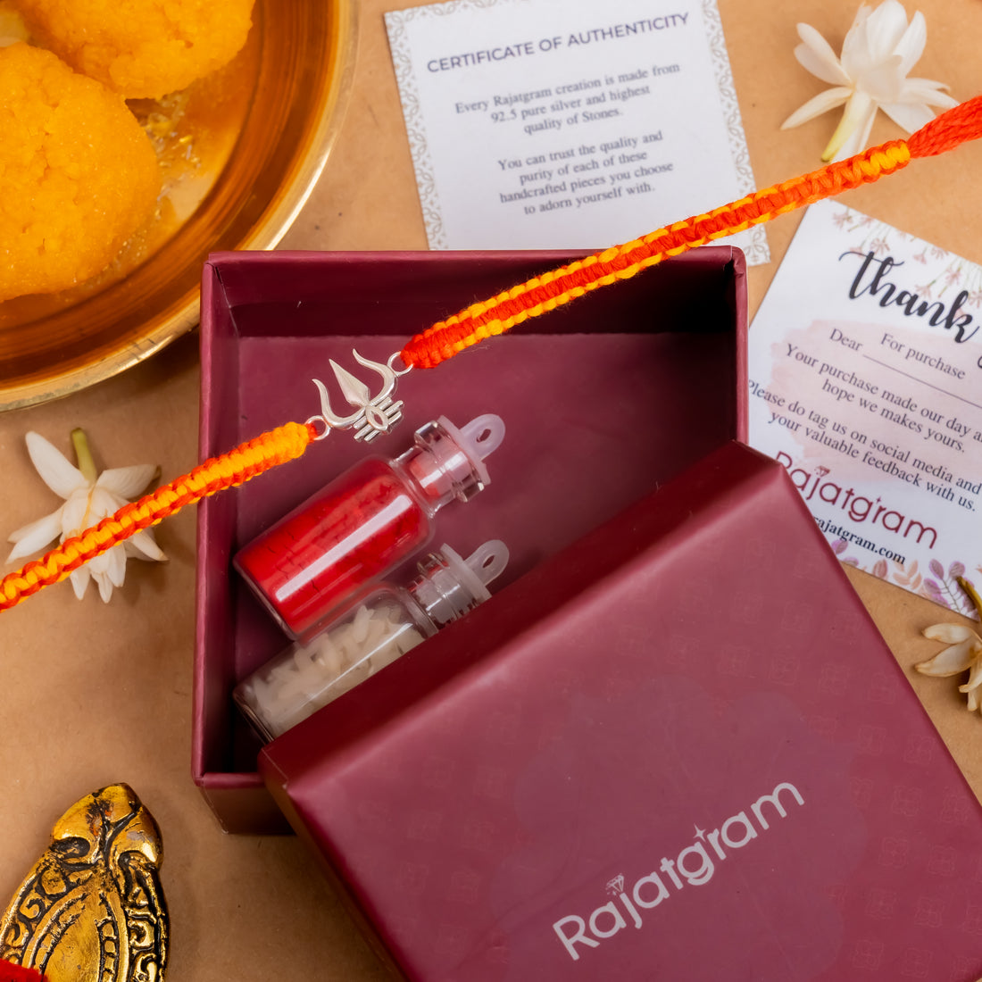 Rudra Trishul 925 Silver Rakhi