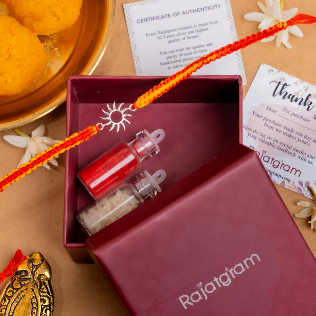 Surya 925 Silver Rakhi