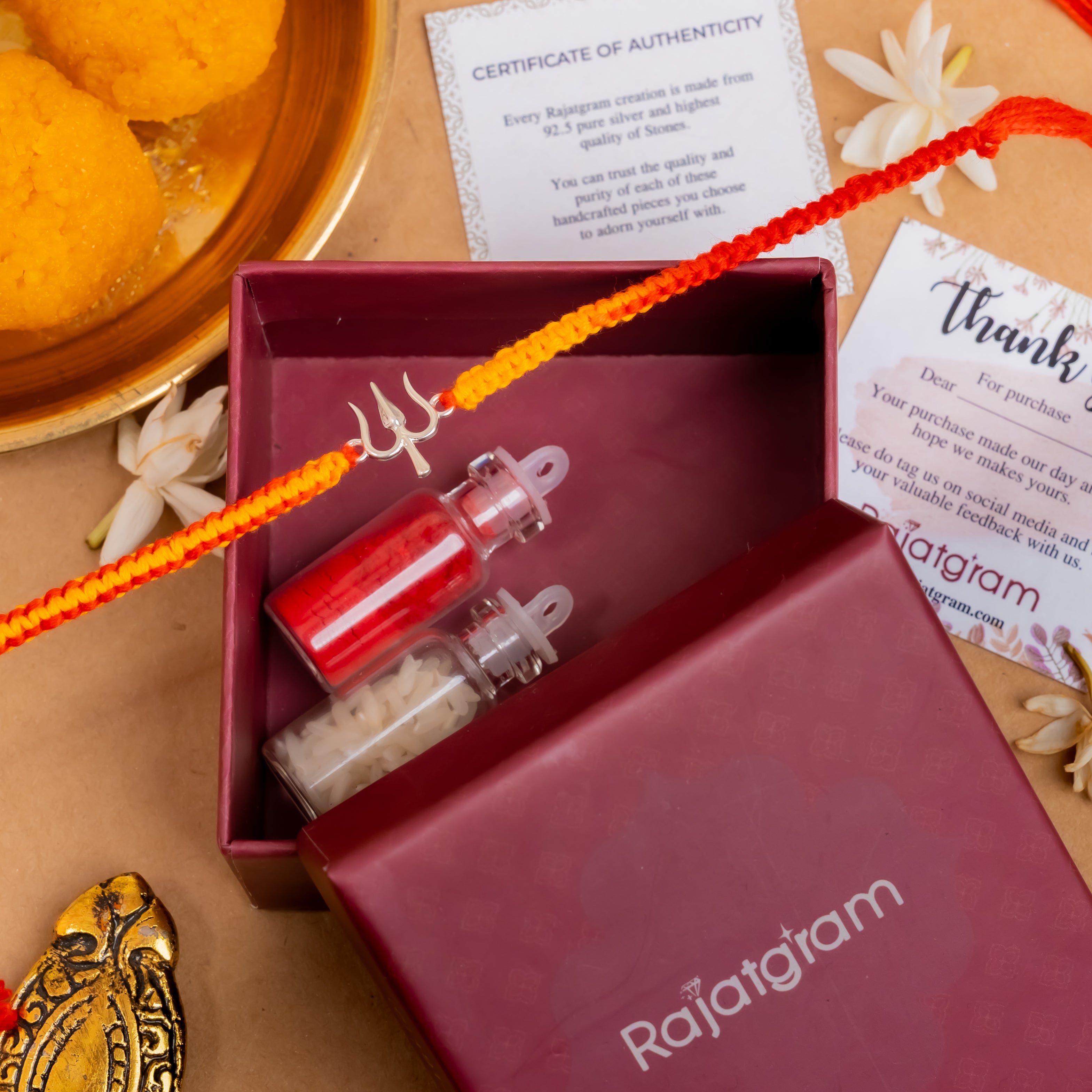 Trishul 925 Silver Rakhi