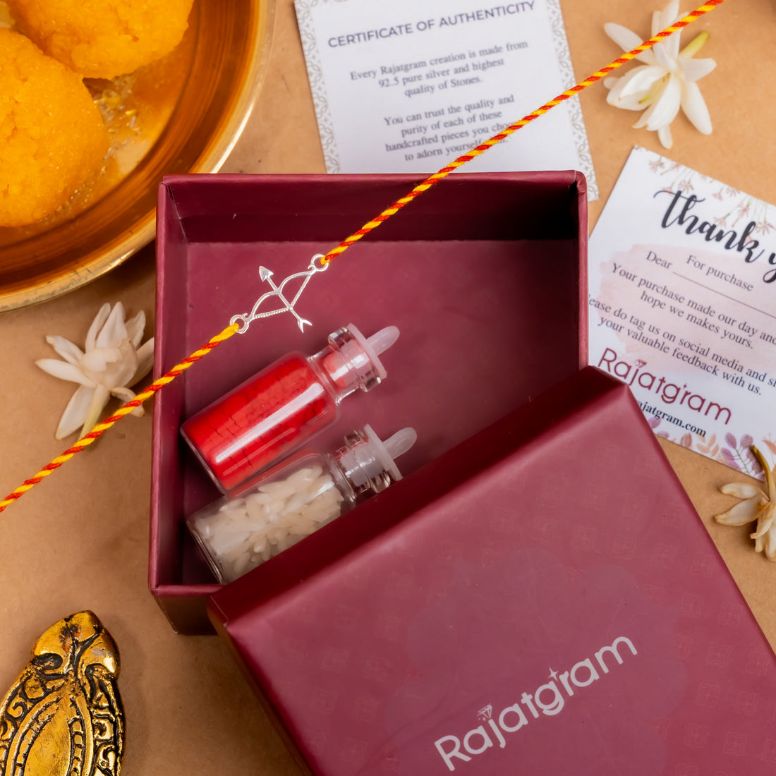 Shree Ram Dhanush 925 Silver Rakhi