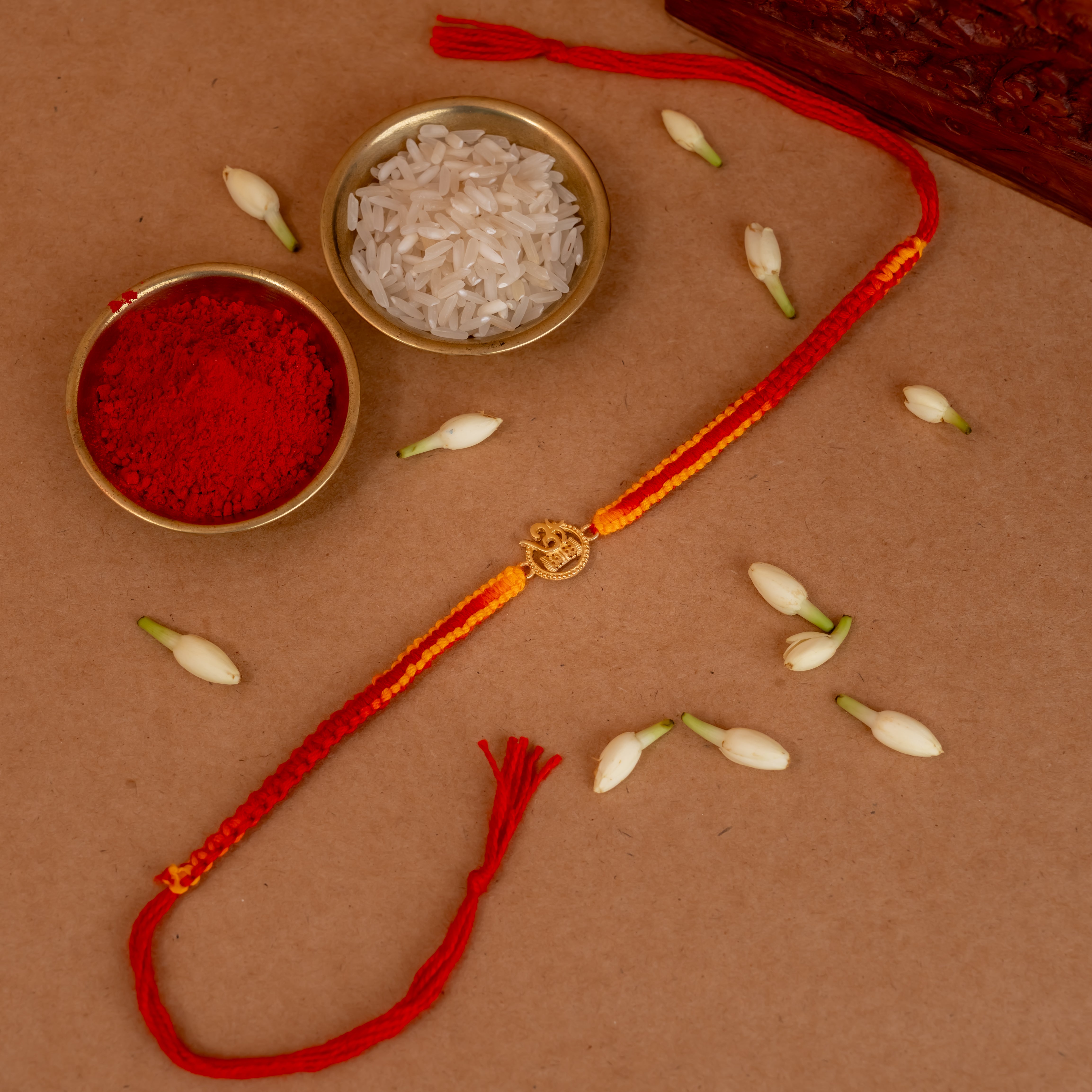 Gold Plated Divine OM 925 Silver Rakhi
