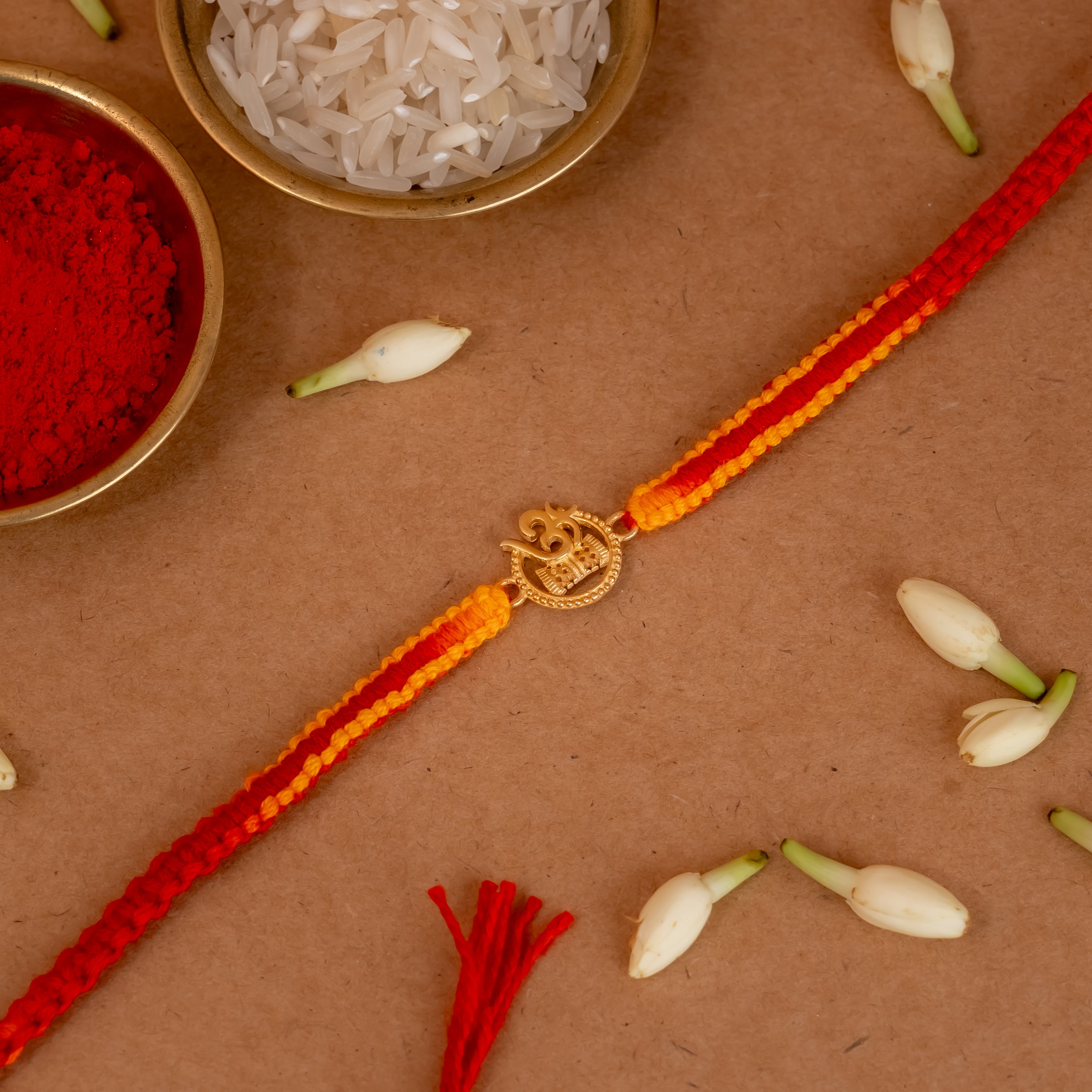 Gold Plated Divine OM 925 Silver Rakhi
