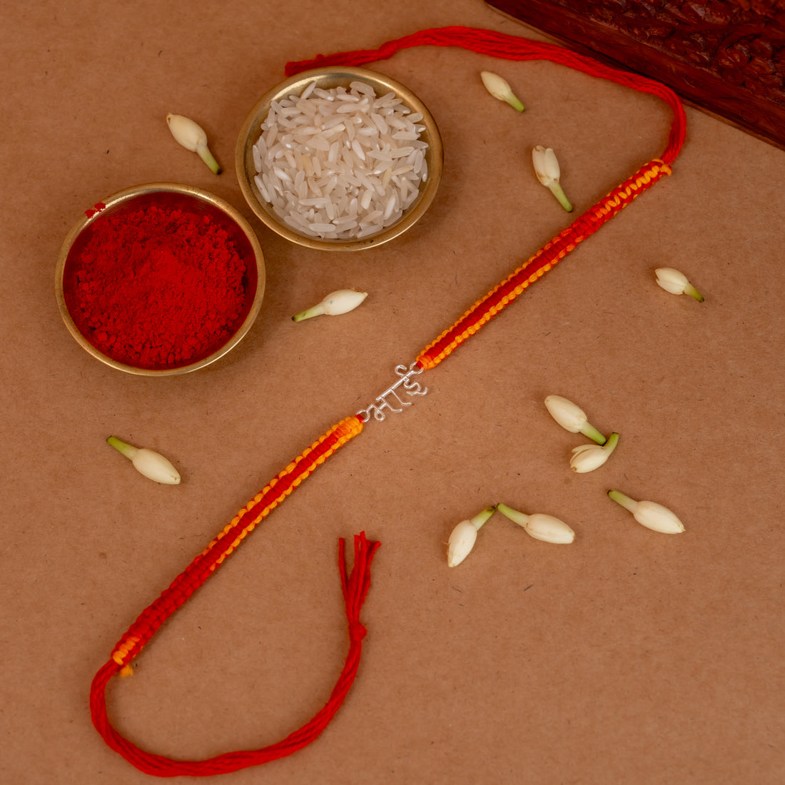 Hindi Bhai 925 Silver Rakhi