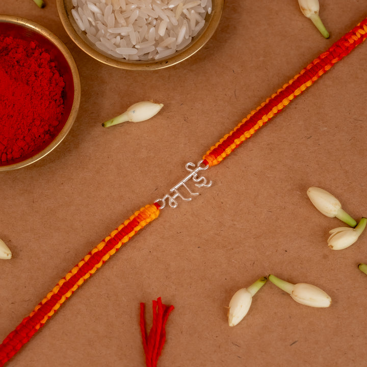 Hindi Bhai 925 Silver Rakhi