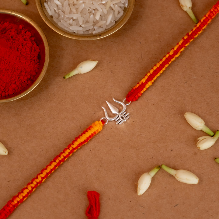 Rudra Trishul 925 Silver Rakhi