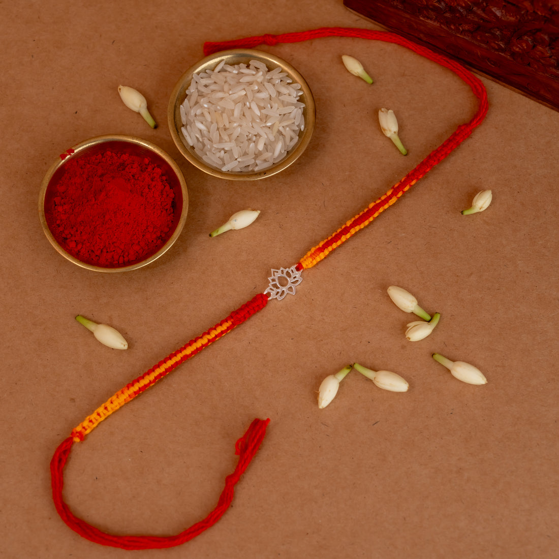 Lotus 925 Silver Rakhi