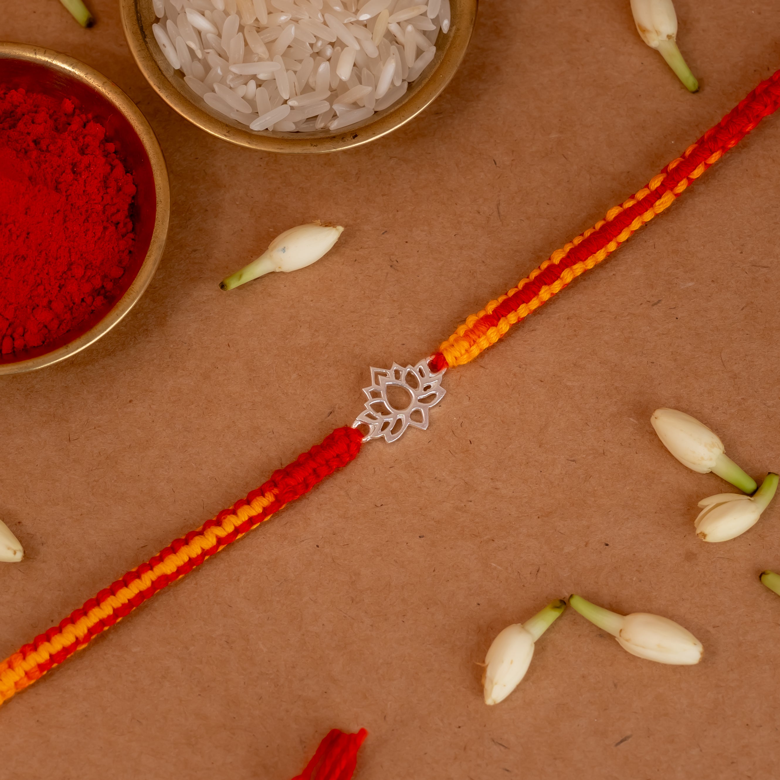 Lotus 925 Silver Rakhi