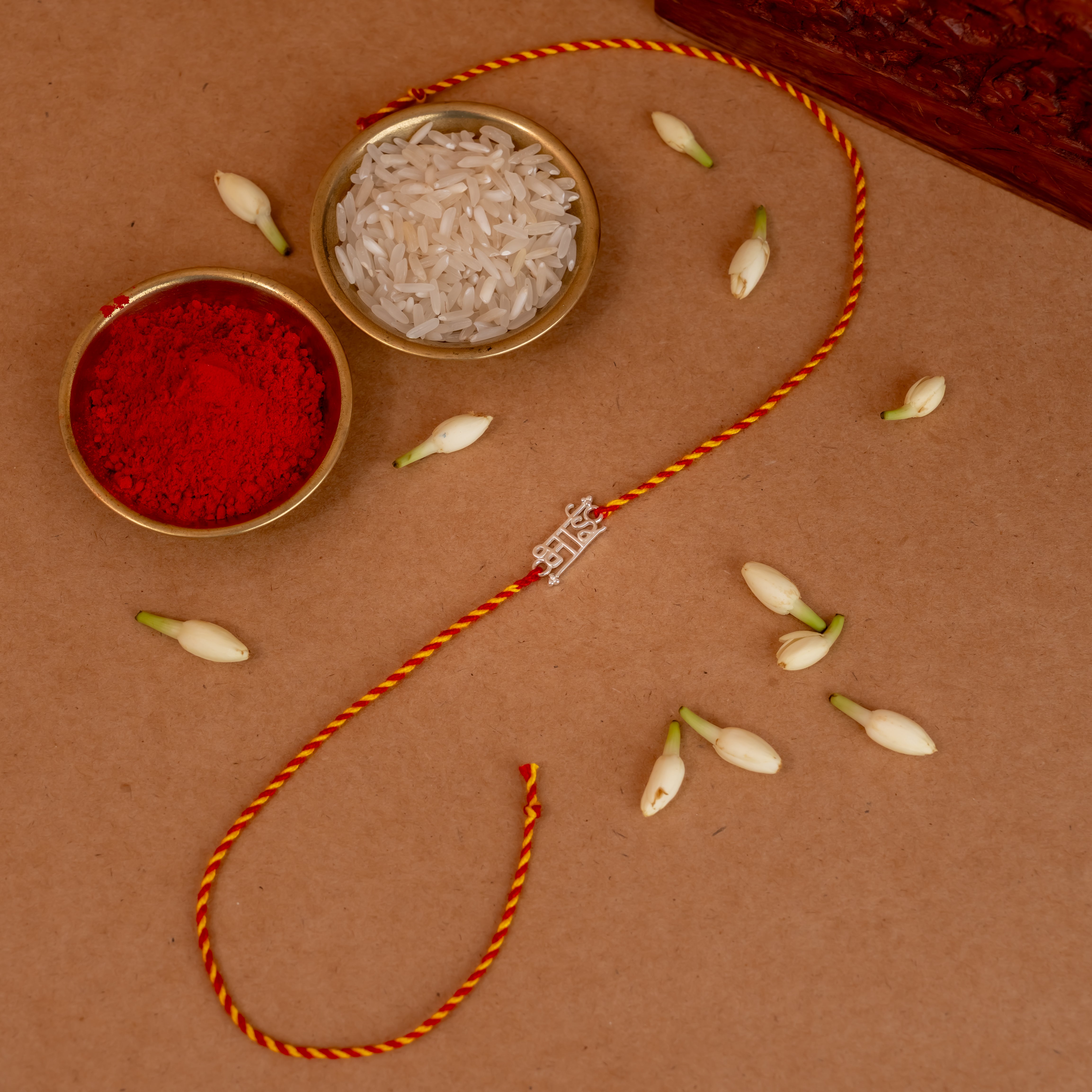 Eternal Hindi Bhai 925 Silver Rakhi