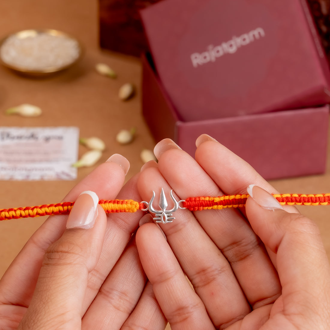 Rudra Trishul 925 Silver Rakhi