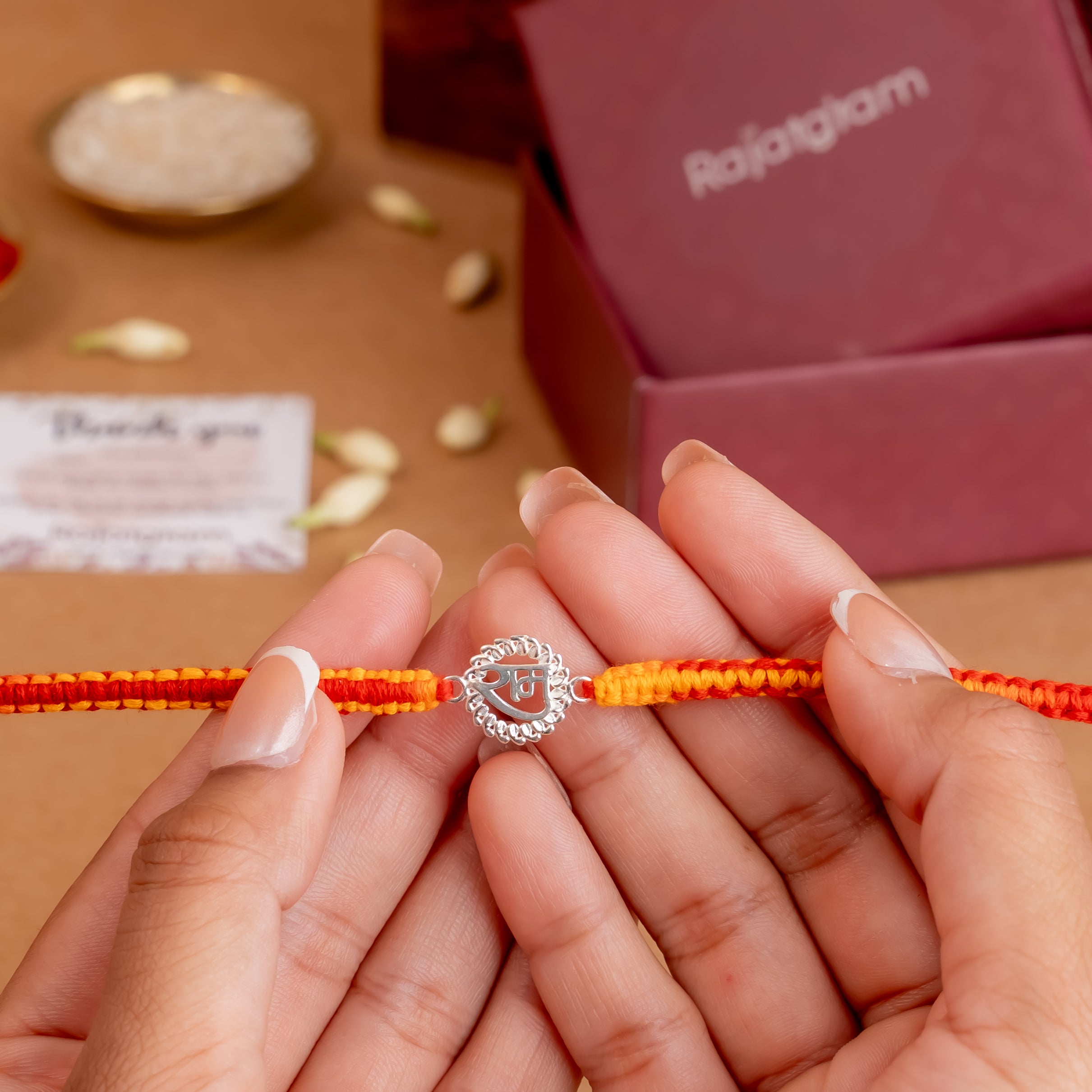 Shree Ram 925 Silver Rakhi