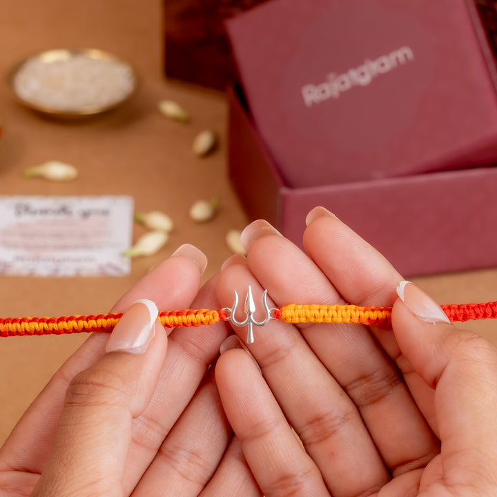 Trishul 925 Silver Rakhi