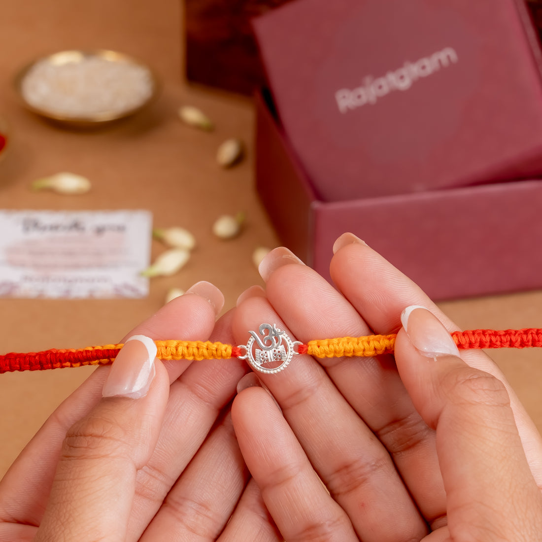 Divine OM 925 Silver Rakhi