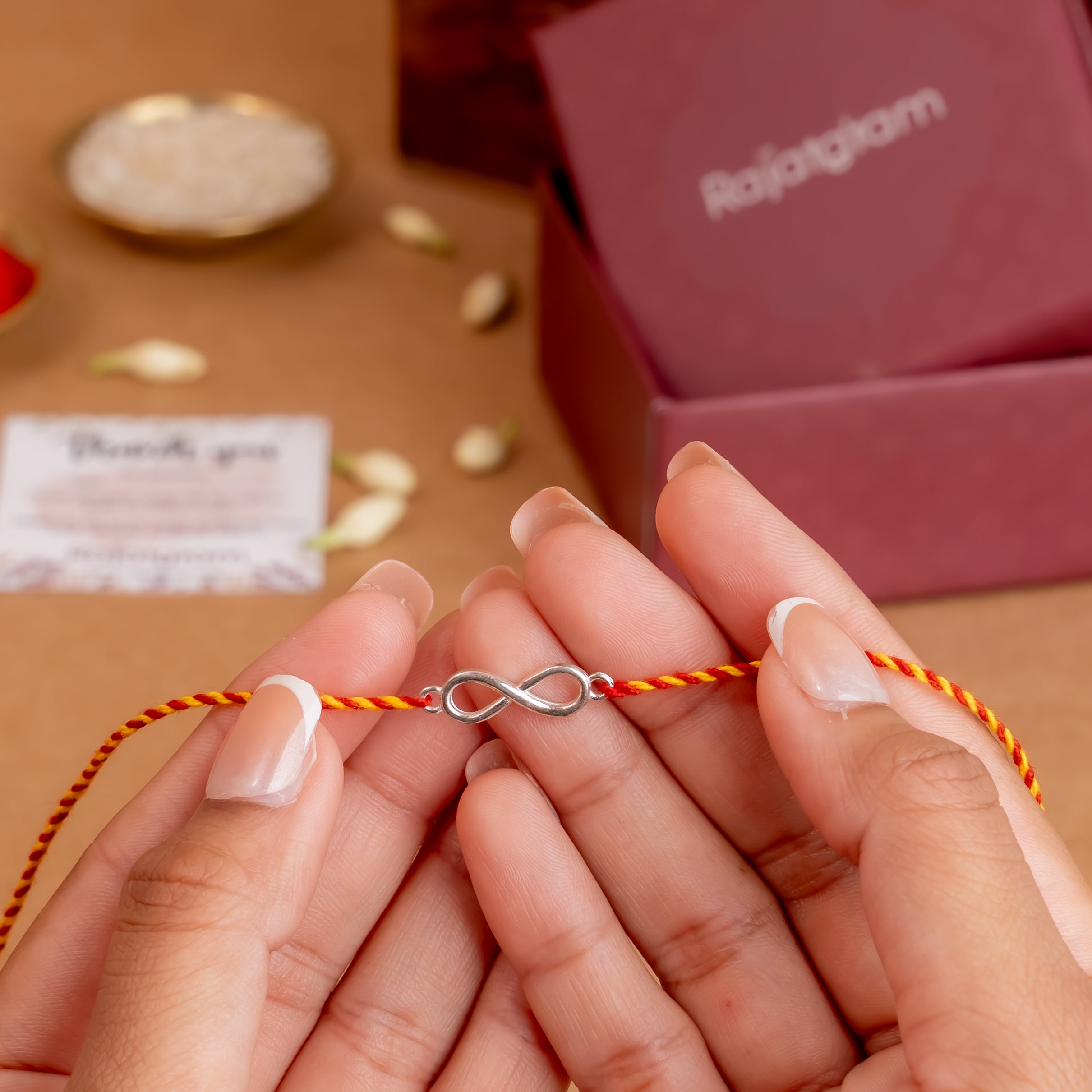 Inifinity 925 Silver Rakhi