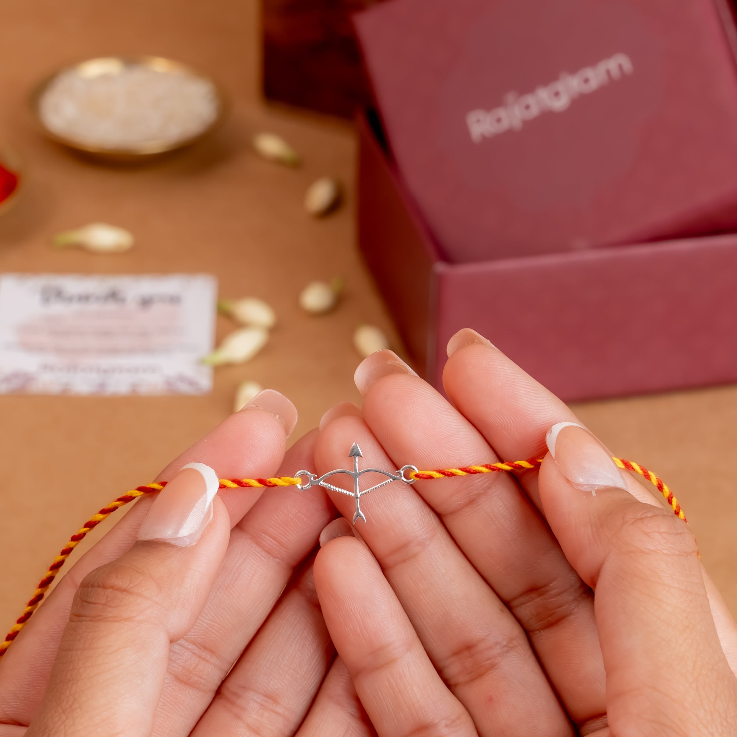 Shree Ram Dhanush 925 Silver Rakhi