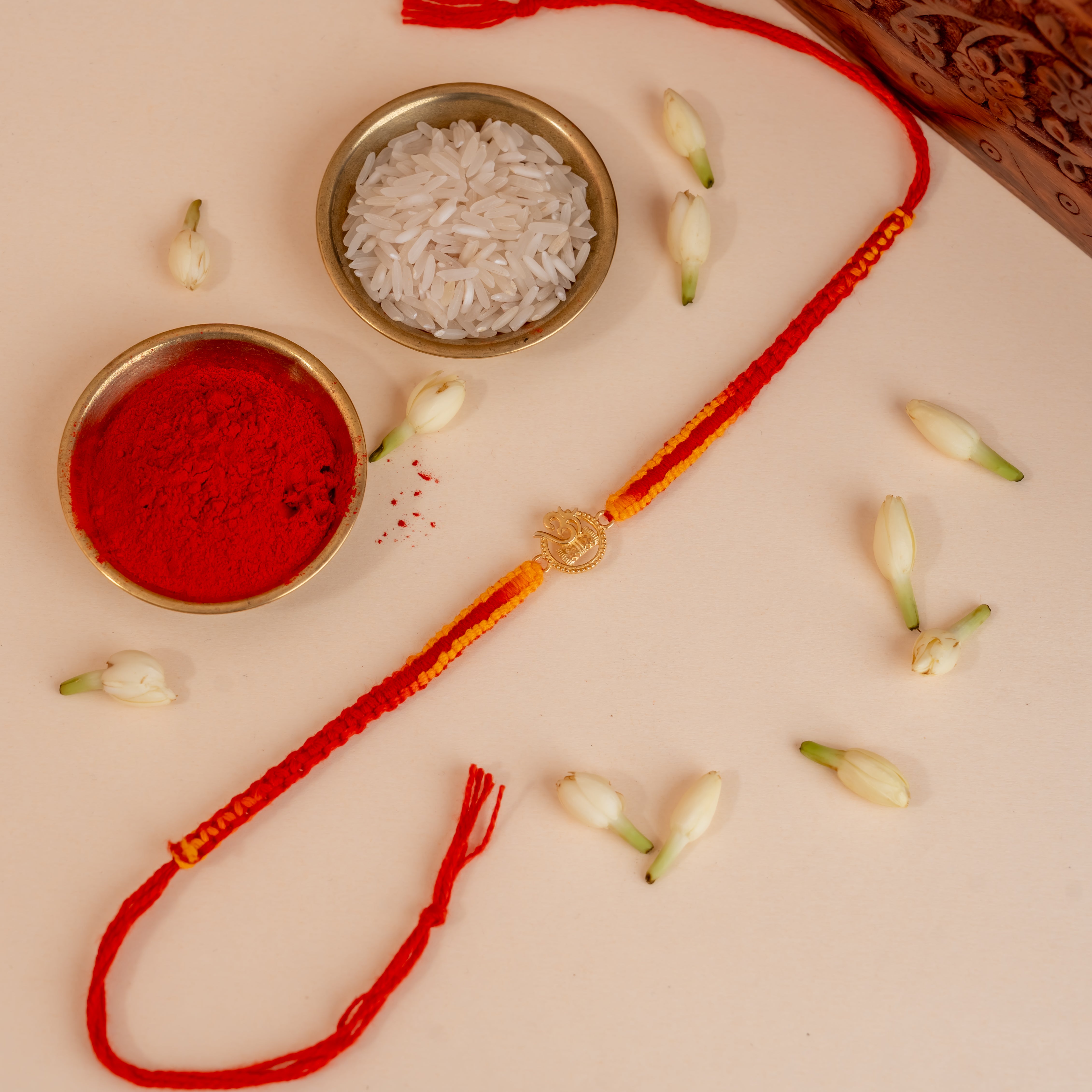 Gold Plated Divine OM 925 Silver Rakhi