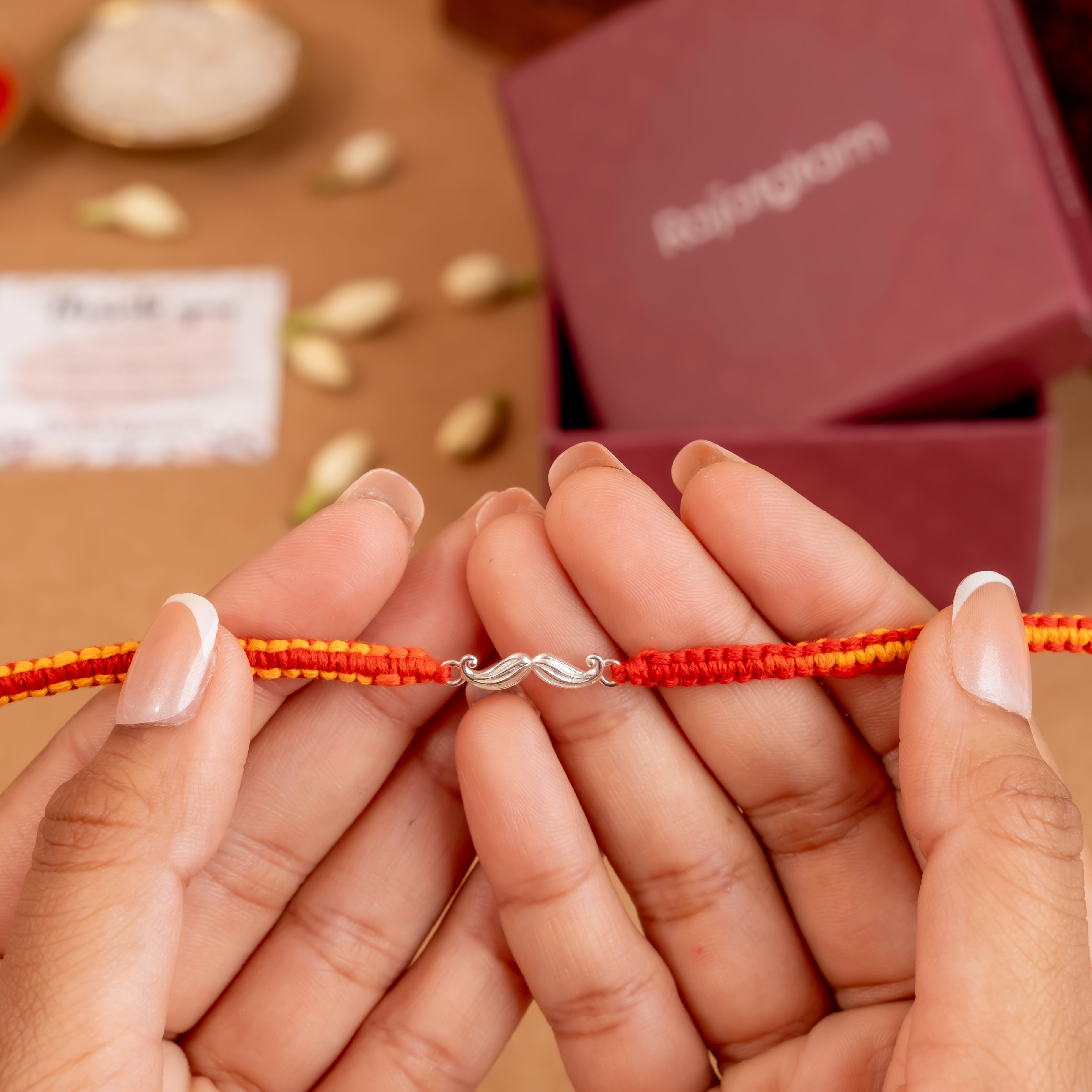 Royal Mustache 925 Silver Rakhi