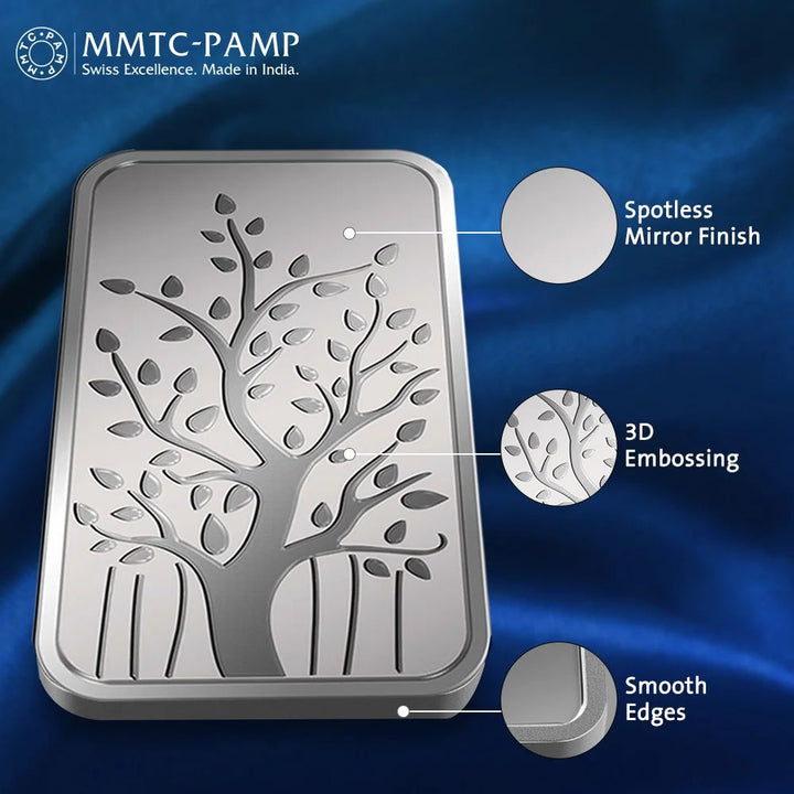 (999.9+) Purest 10 gm Banyan Tree Silver Bar